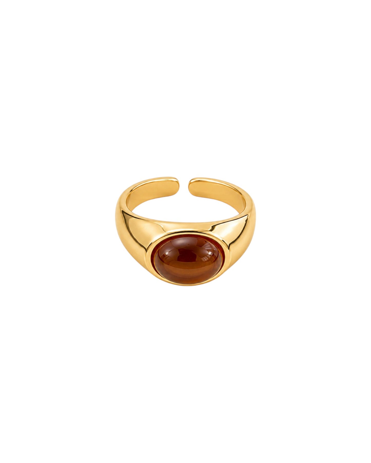 Amber Crest Tiger Eye Ring