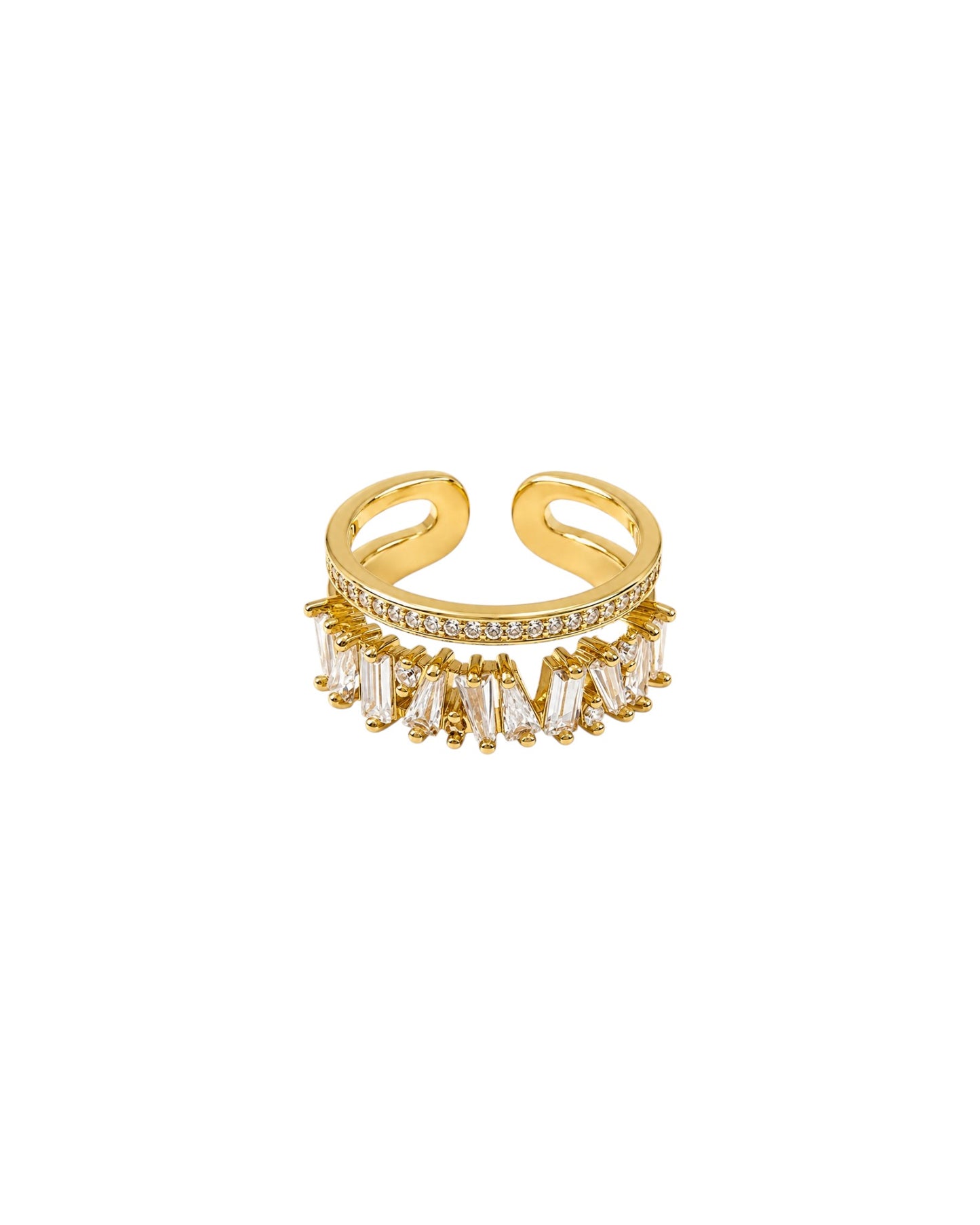 Radiant Cascade Open Ring