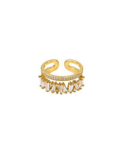 Radiant Cascade Open Ring