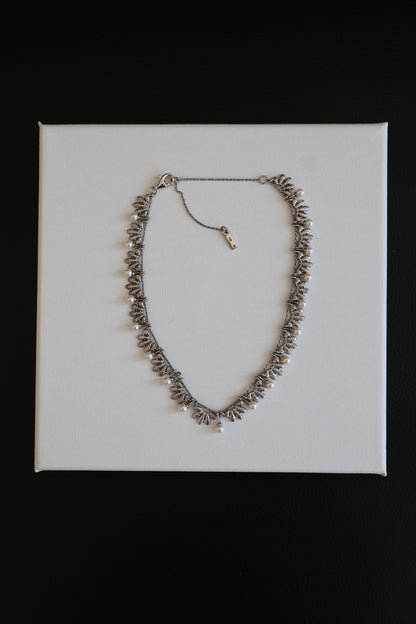 Lace Woven Flower Necklace