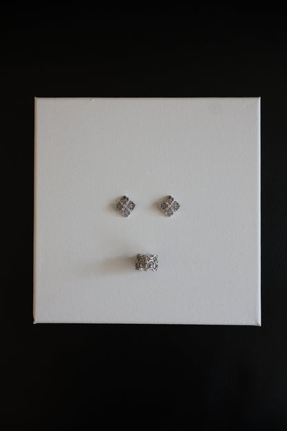 Lace Cross Stud Earrings