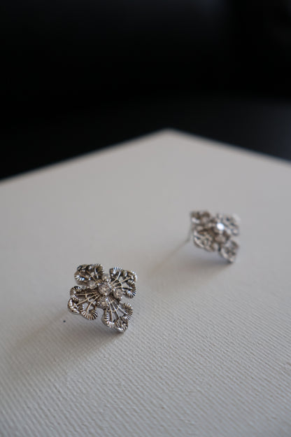Lace Cross Stud Earrings