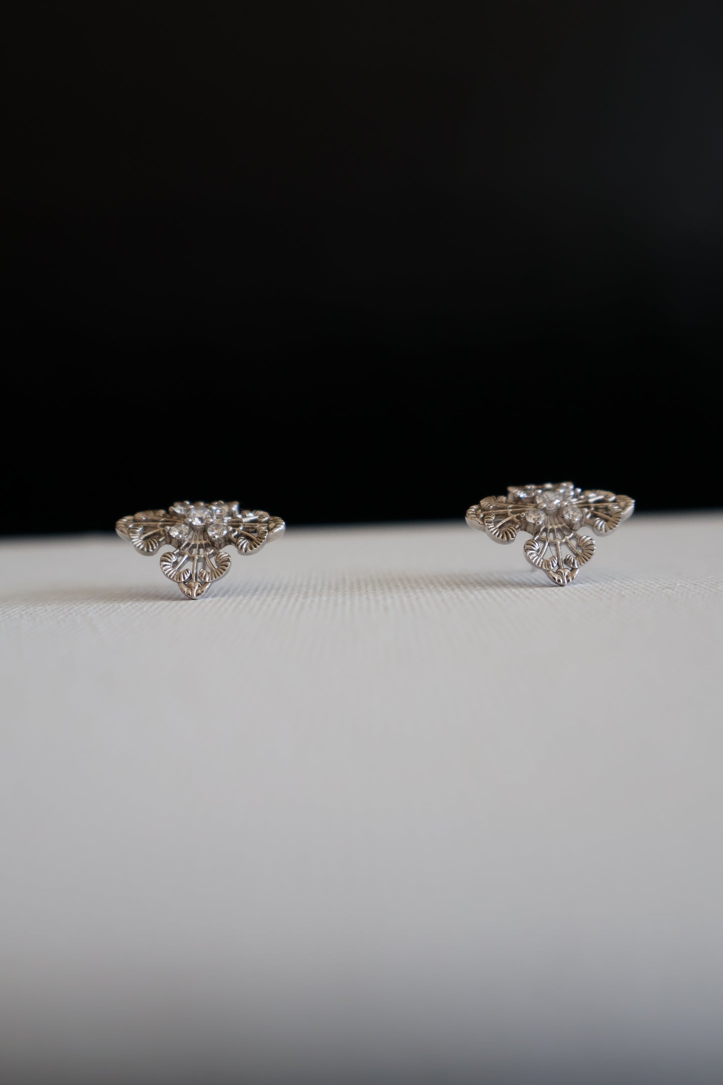 Lace Cross Stud Earrings