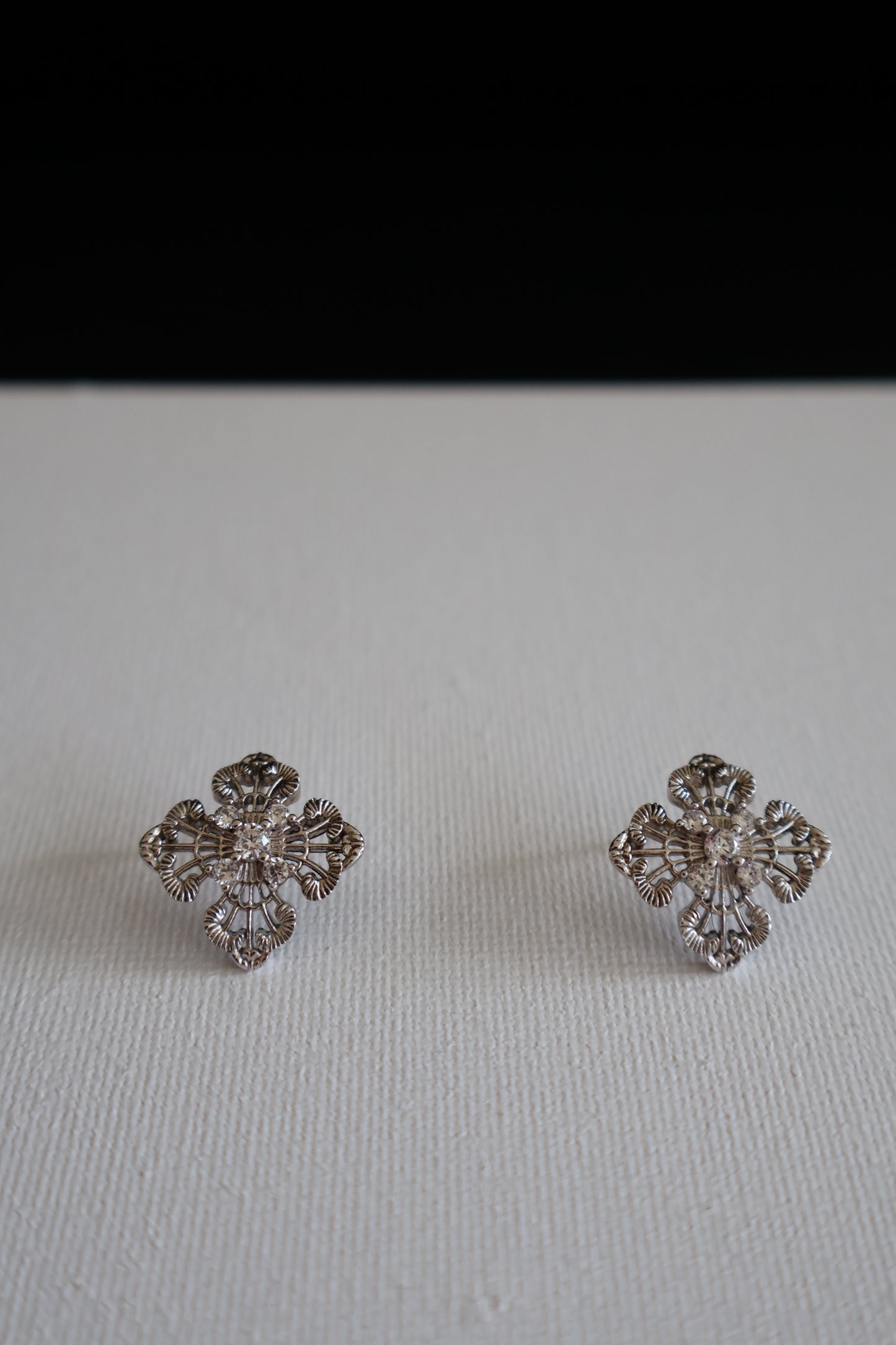 Lace Cross Stud Earrings