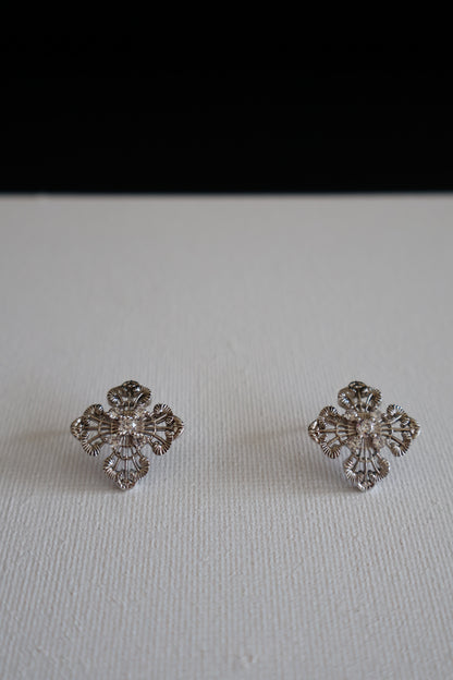 Lace Cross Stud Earrings